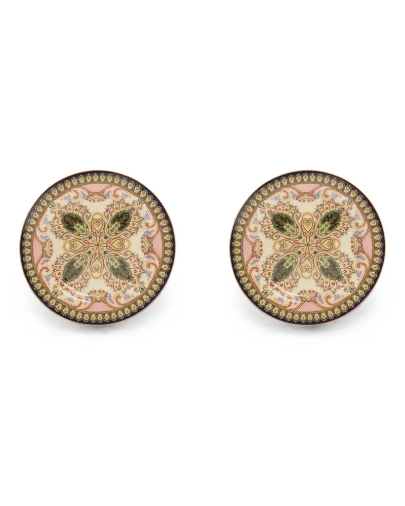 Etro Thistle Teller mit Paisley-Print (2er-Set) - Violett Violett