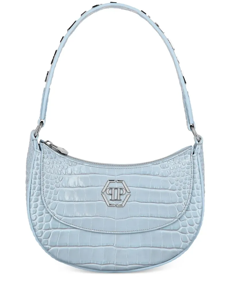 Philipp Plein Tote Bag mit Kroko-Print - Blau Blau