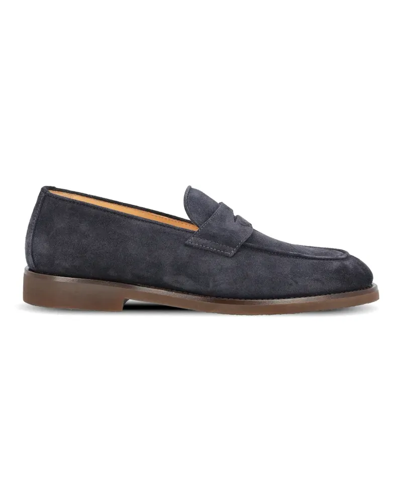 Brunello Cucinelli penny suede loafers - Blau Blau