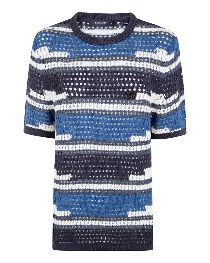 Daily Paper Gestreiftes Kente T-Shirt - Grau Grau