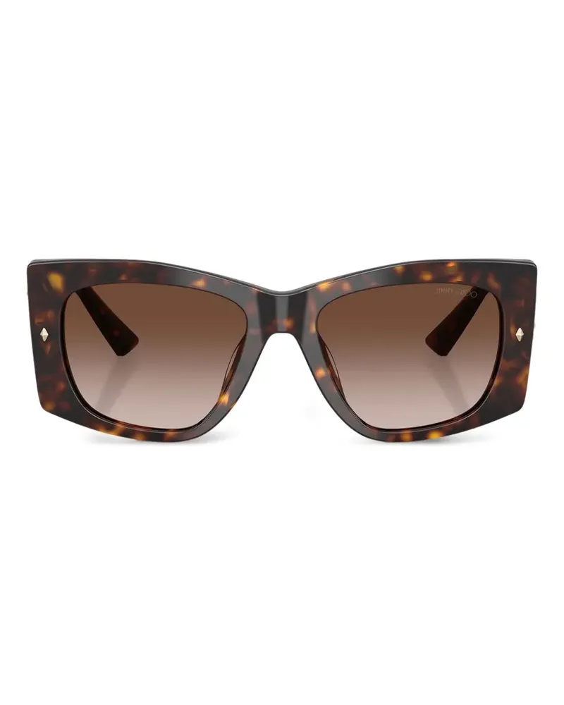 Jimmy Choo Gabi Sonnenbrille mit Logo - Braun Braun
