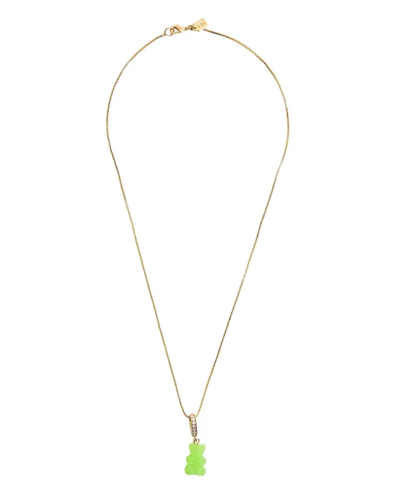 CRYSTAL HAZE bear chain necklace - Gold Gold