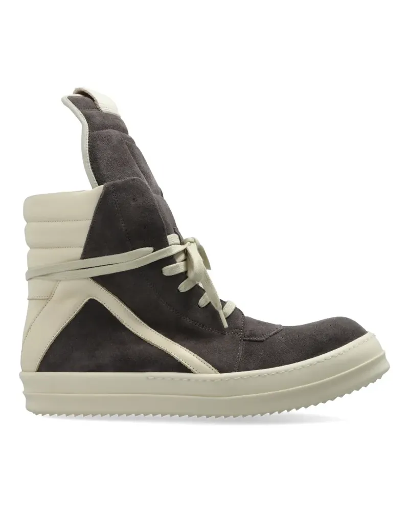 Rick Owens Geobasket lace-up high-top sneakers - Grau Grau