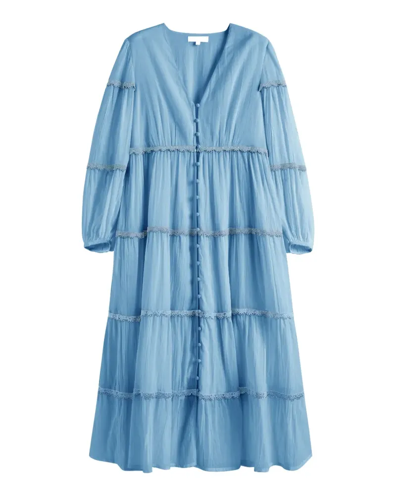 Chinti & Parker Midikleid mit V-Ausschnitt - Blau Blau