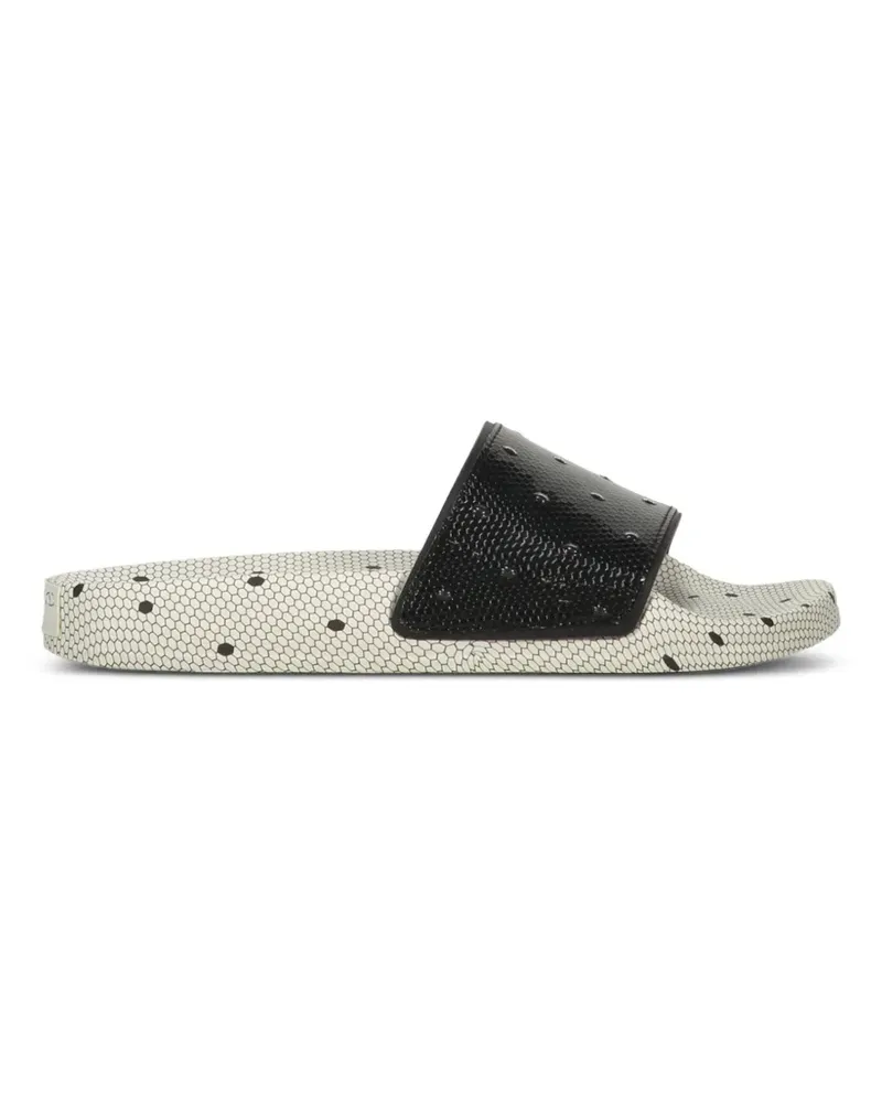 RED Valentino Point d'Esprit Pantoletten - Schwarz Schwarz