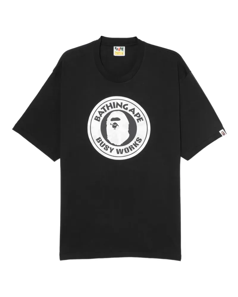 BAPE T-Shirt mit Logo-Print - Schwarz Schwarz