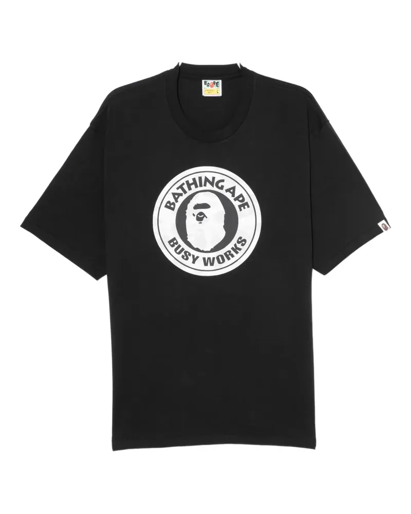 BAPE T-Shirt mit Logo-Print - Schwarz Schwarz