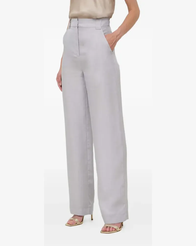 Patrizia Pepe embossed-detail trousers - Grau Grau
