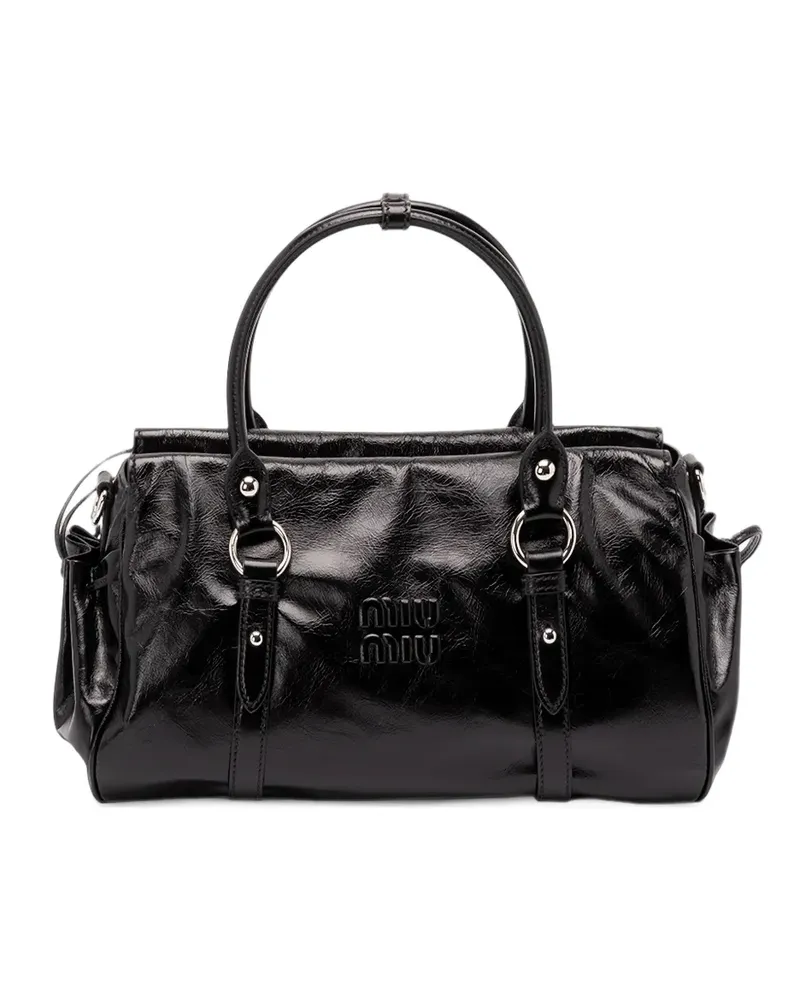 Miu Miu Glänzende Tasche mit Henkel - Schwarz Schwarz