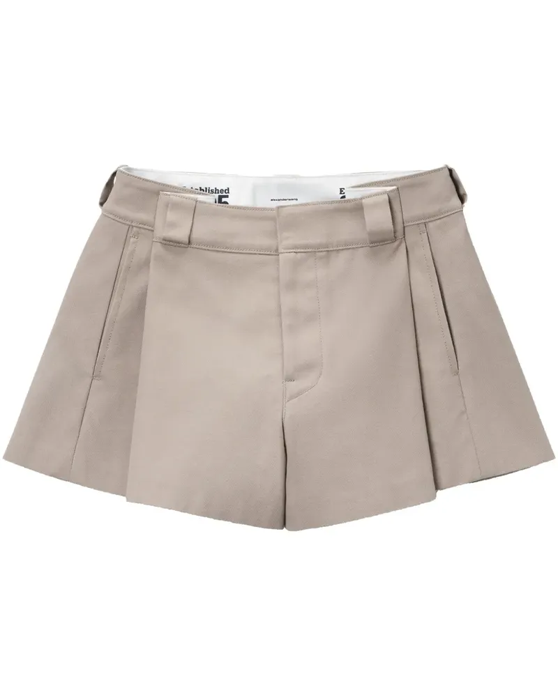 Alexander Wang High-Waist-Shorts mit Falten - Nude Nude
