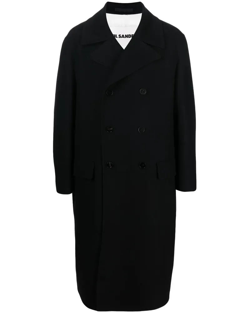 Jil Sander Doppelreihiger Kaschmirmantel - Blau Blau
