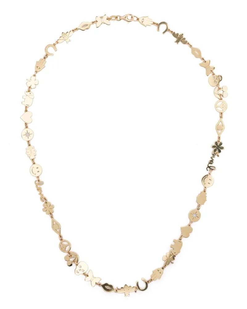 Sydney Evan 14kt Multi-Icon Gelbgoldhalskette Gold