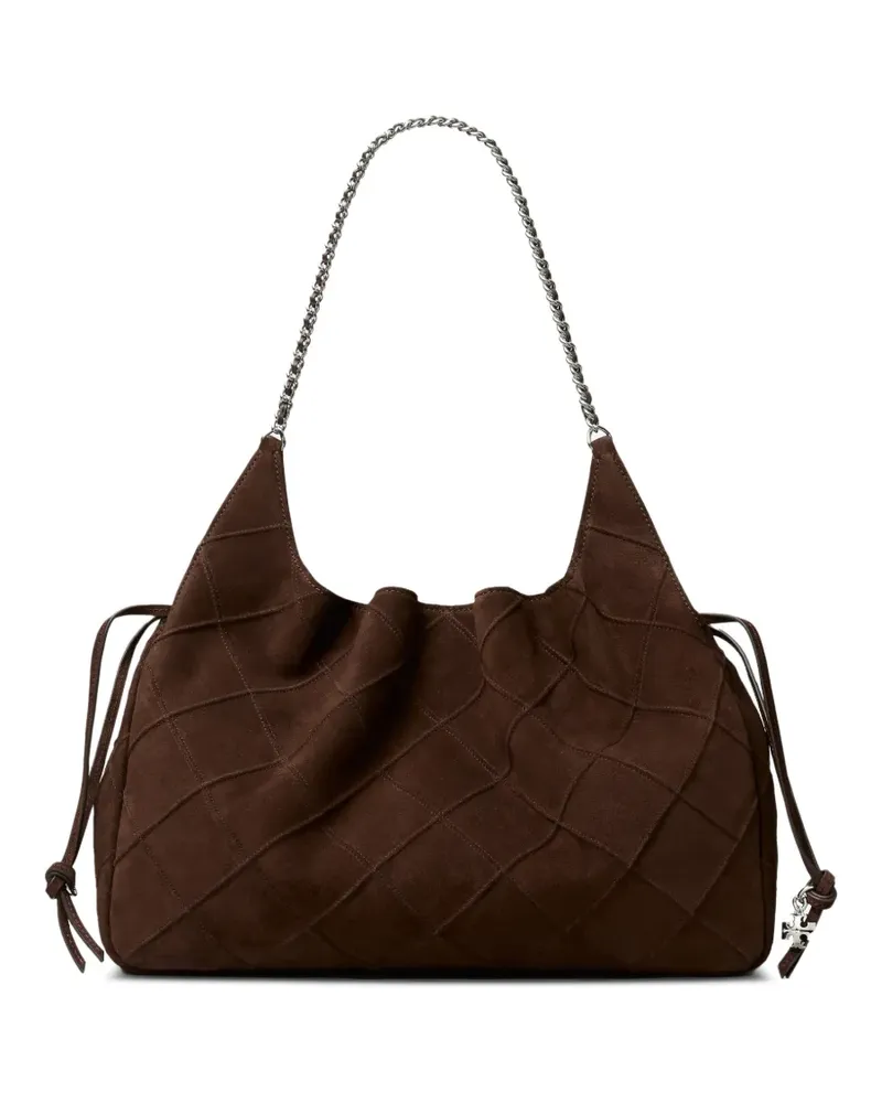 Tory Burch large Fleming suede tote - Braun Braun