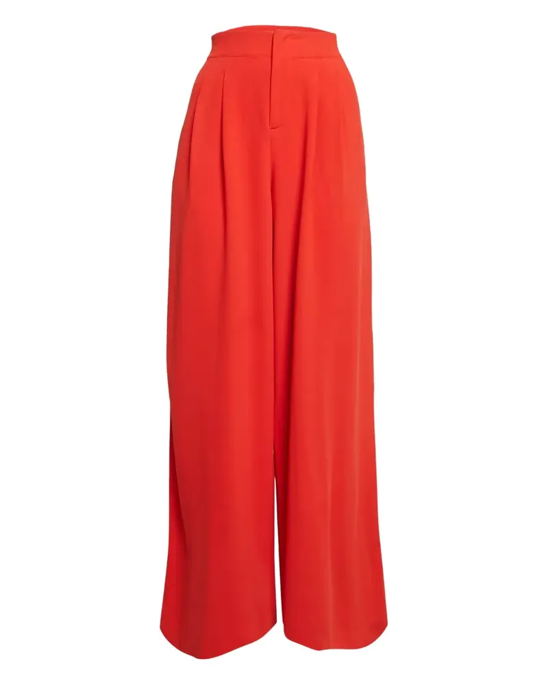 Alice + Olivia Weite High-Waist-Hose - Rot Rot
