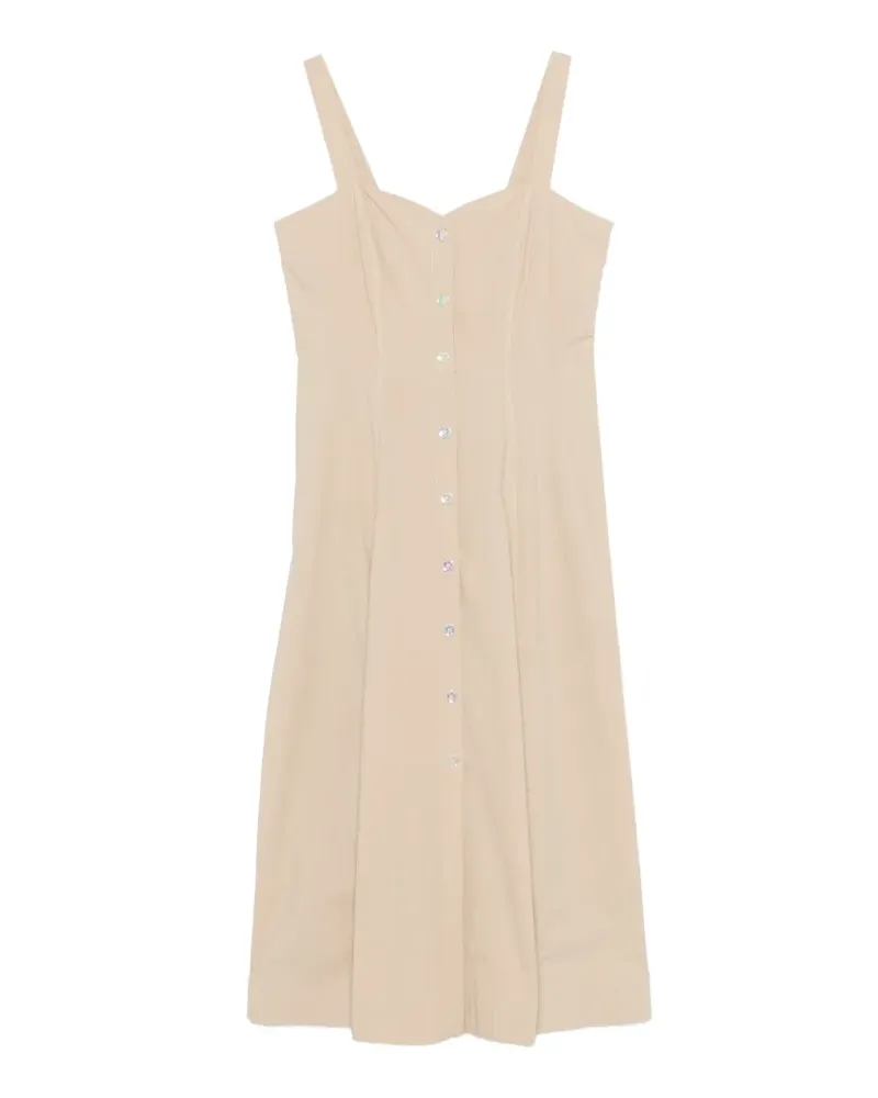 Pinko Monia buttoned sleeveless midi dress - Nude Nude