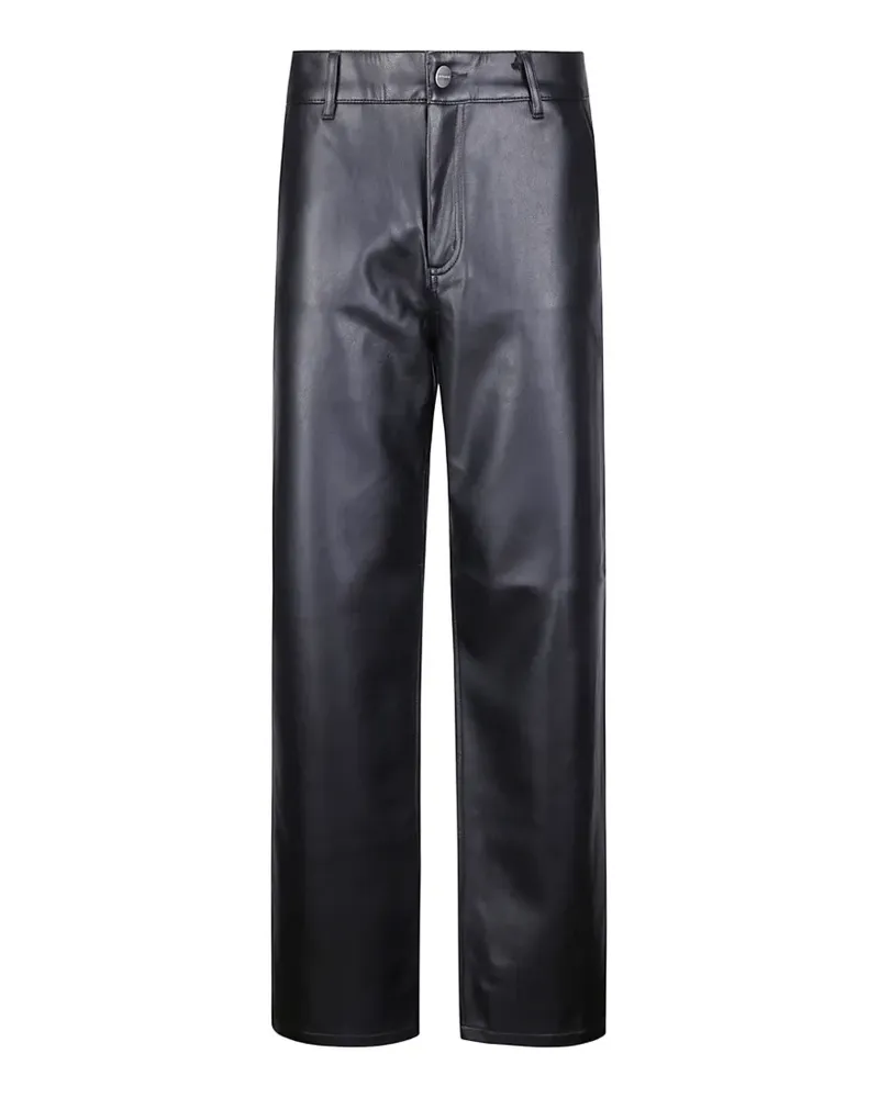 Carhartt WIP Arizona straight-leg leather trousers - Schwarz Schwarz