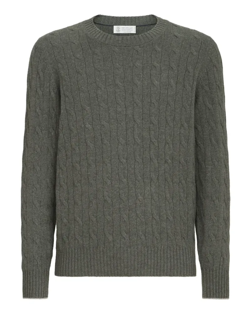 Brunello Cucinelli cable-knit cashmere sweater - Grün Grün