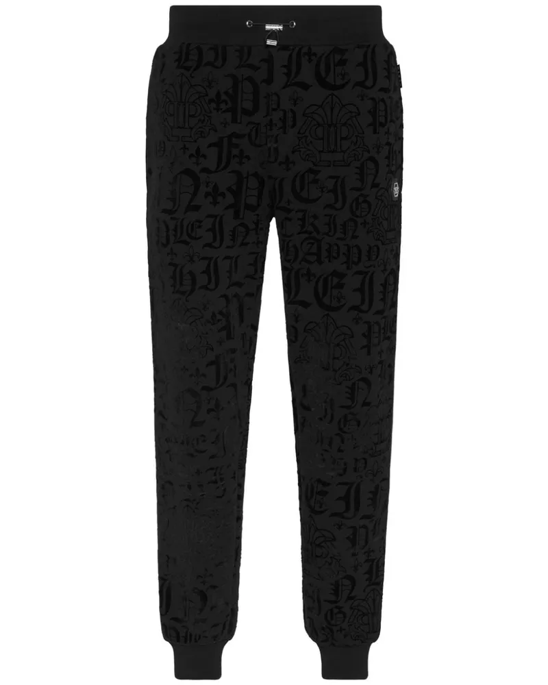 Philipp Plein Jogginghose mit Gothic-Print - Schwarz Schwarz