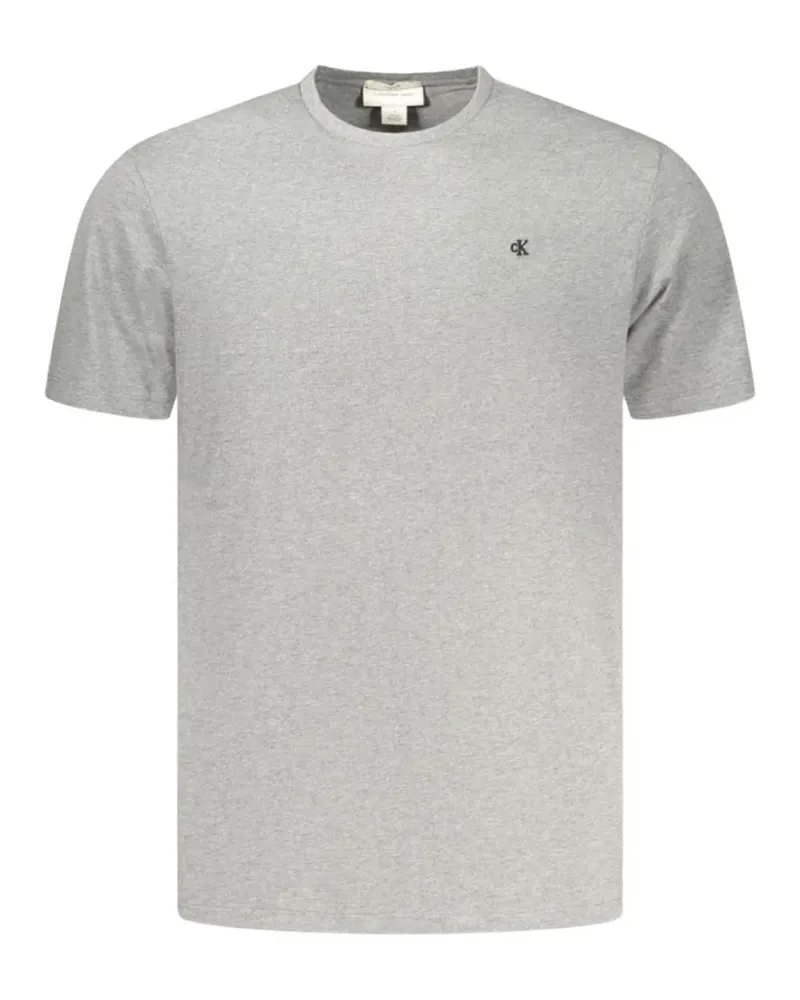 Calvin Klein T-Shirt mit Logo-Stickerei - Grau Grau