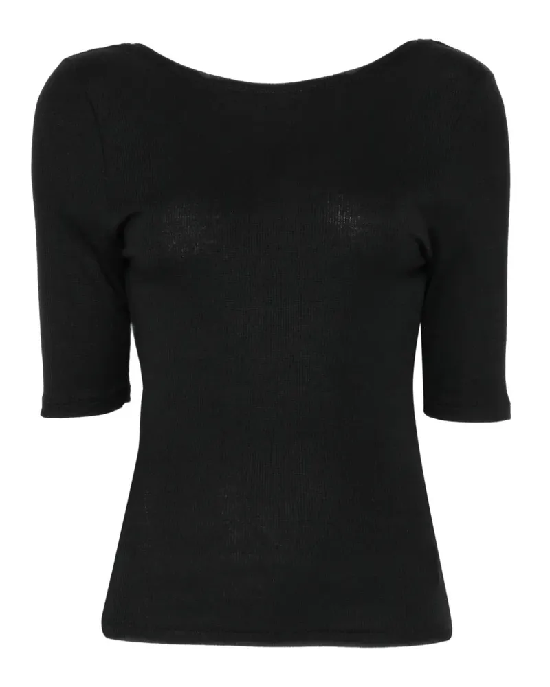 Repetto Top mit Logo-Stickerei und tiefem Rückenausschnitt - Schwarz Schwarz