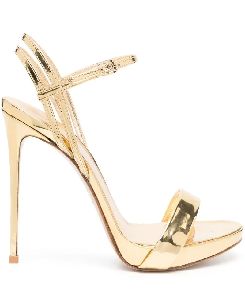 Le Silla Sandalen aus Lackleder 120mm Gold