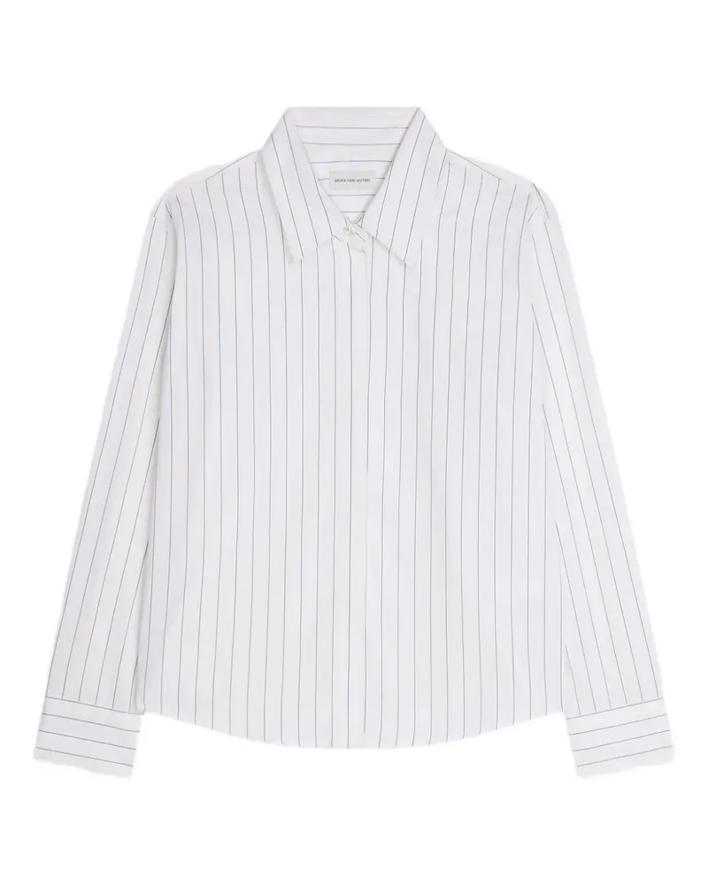 Dries van Noten Hemd mit Nadelstreifen - Weiß Weiß
