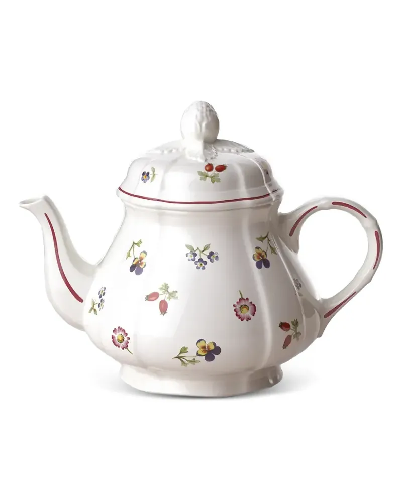 Villeroy & Boch Teekanne mit Blumenprint 900ml - Weiß Weiß