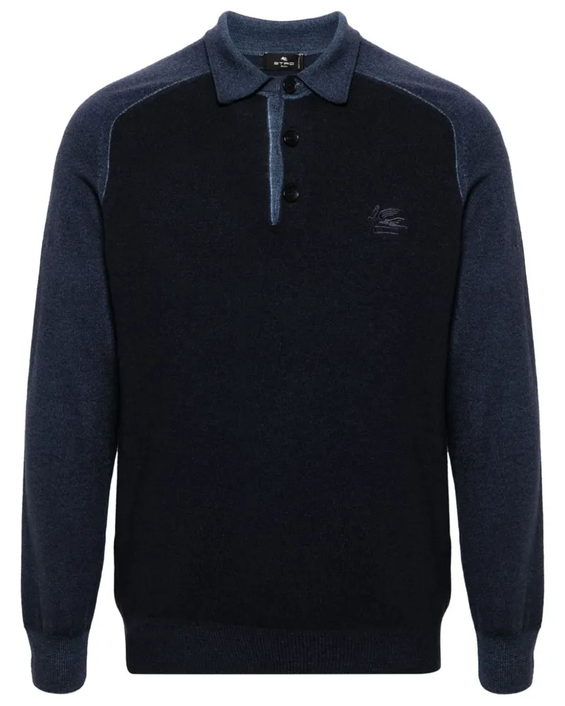 Etro Pullover mit Pegaso-Stickerei - Blau Blau
