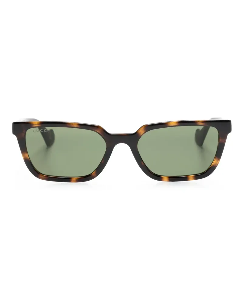 Gucci Sonnenbrille mit eckigem Gestell - Braun Braun