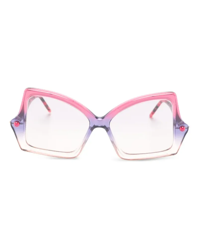 KUBORAUM Maske P30 gradient-effect geometric-frame sunglasses - Rosa Rosa
