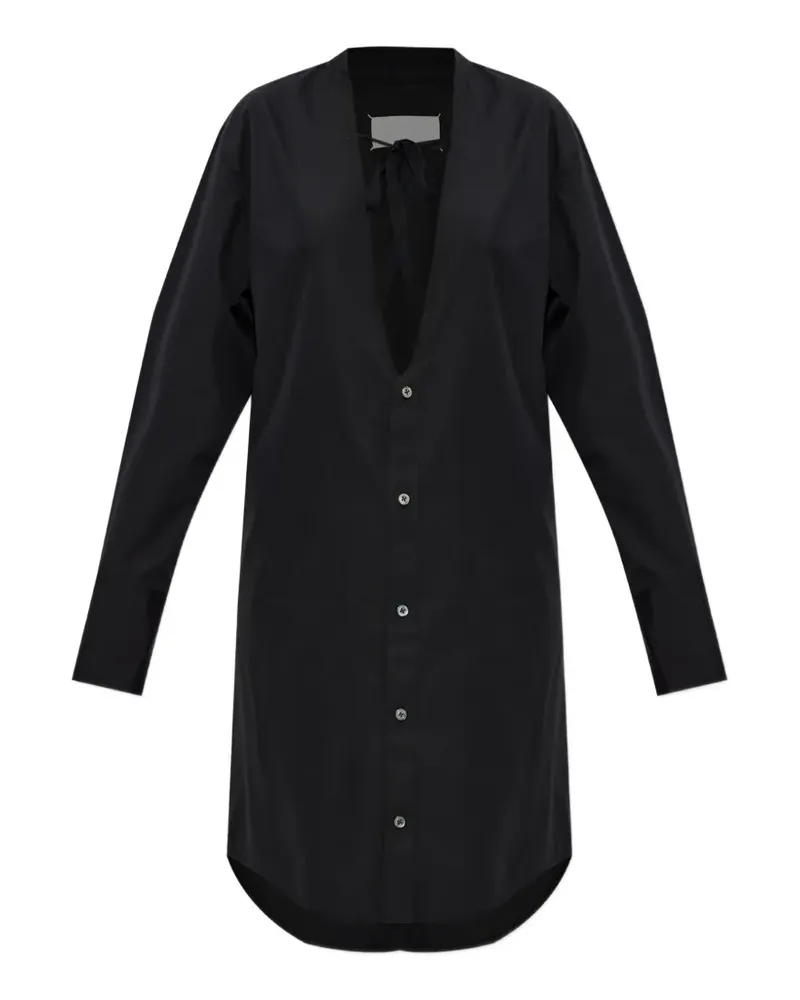 Maison Margiela V-neck shirt dress - Schwarz Schwarz