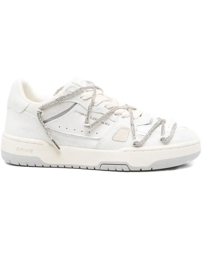 Crime Sneakers mit Kristallen - Weiß Weiß