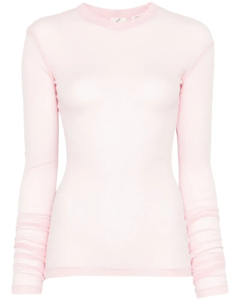 BITE Studios Langarmshirt aus Baumwolle - Rosa Rosa
