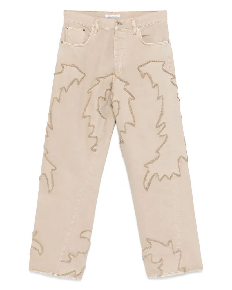 Sunflower Jeans mit Logo-Patch - Nude Nude