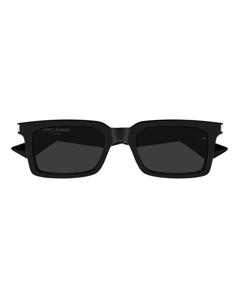 Saint Laurent SL 860 Sonnenbrille mit eckigem Gestell - Schwarz Schwarz