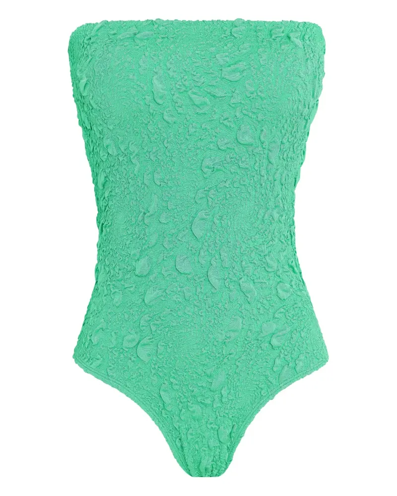 BRIGITTE Manu textured strapless swimsuit - Grün Grün