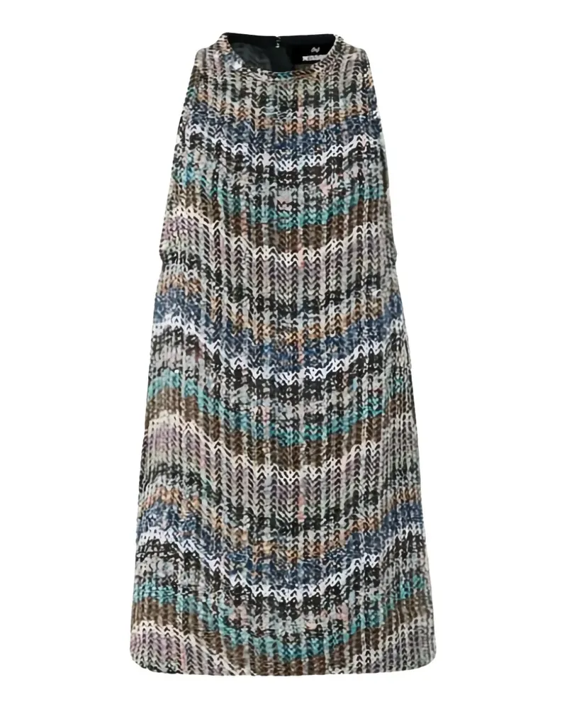 Missoni chevron knit mini dress with sequins - Blau Blau
