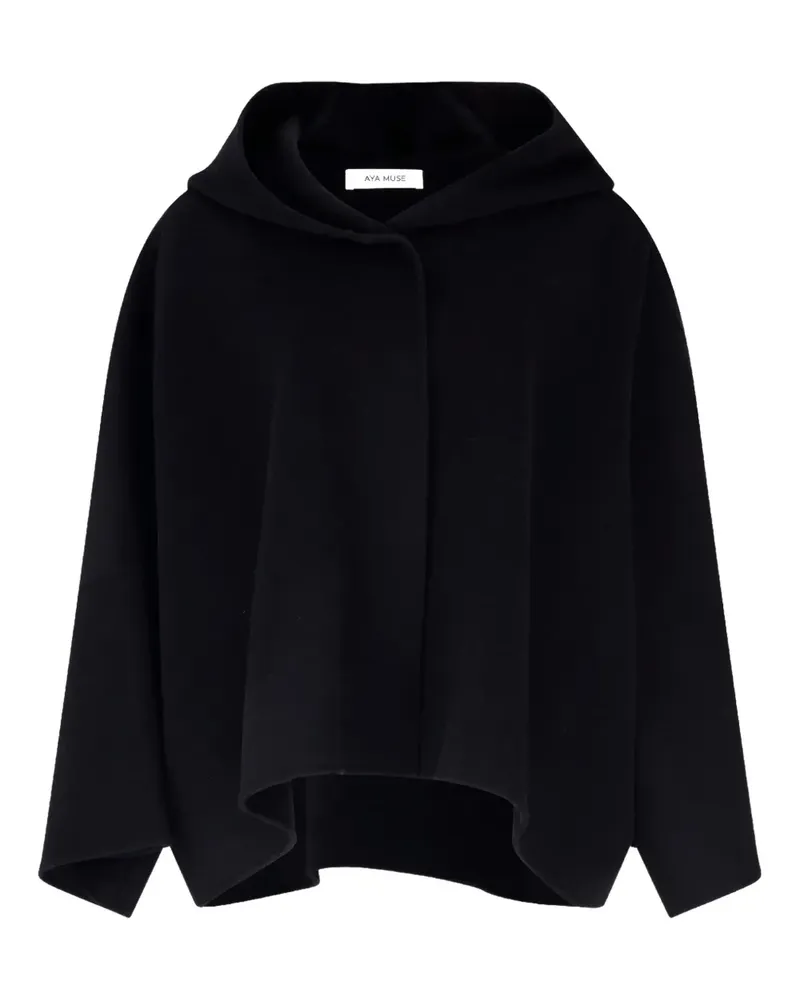 Aya Muse Cape mit Kapuze - Schwarz Schwarz