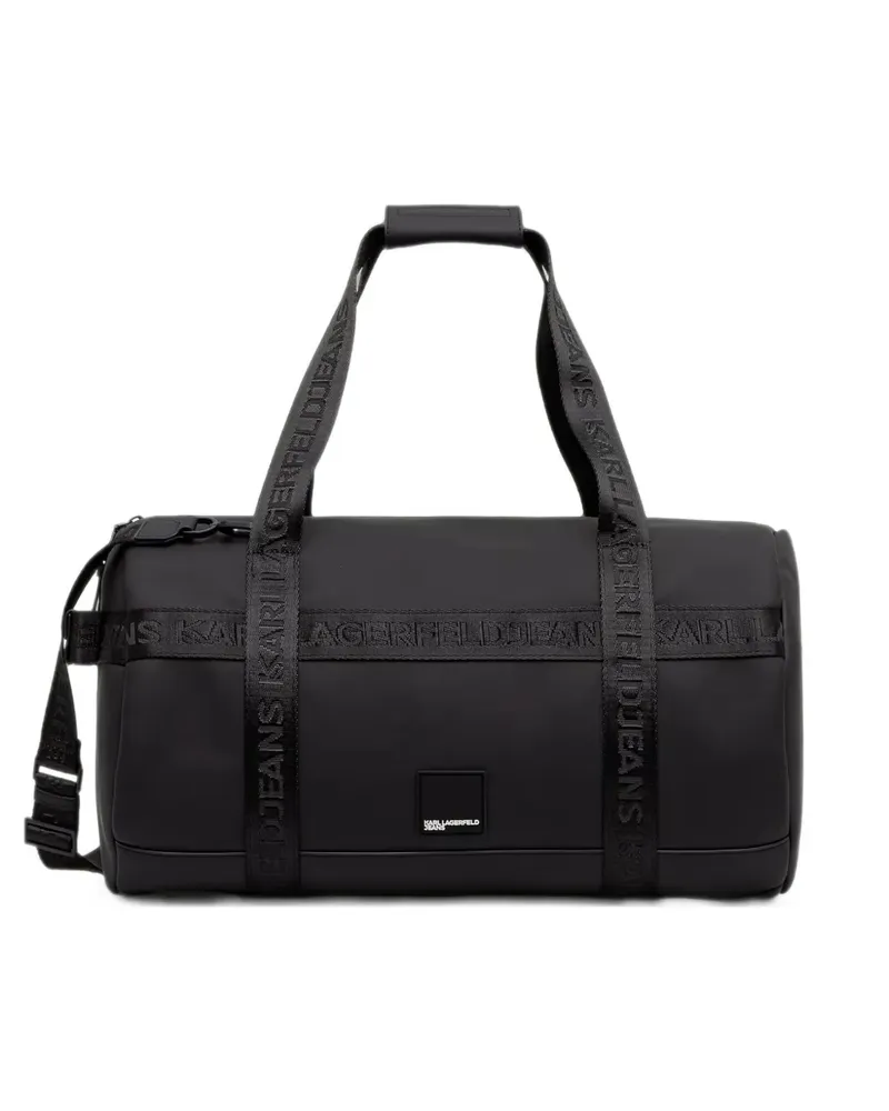 Karl Lagerfeld Reisetasche mit Logo-Streifen - Schwarz Schwarz