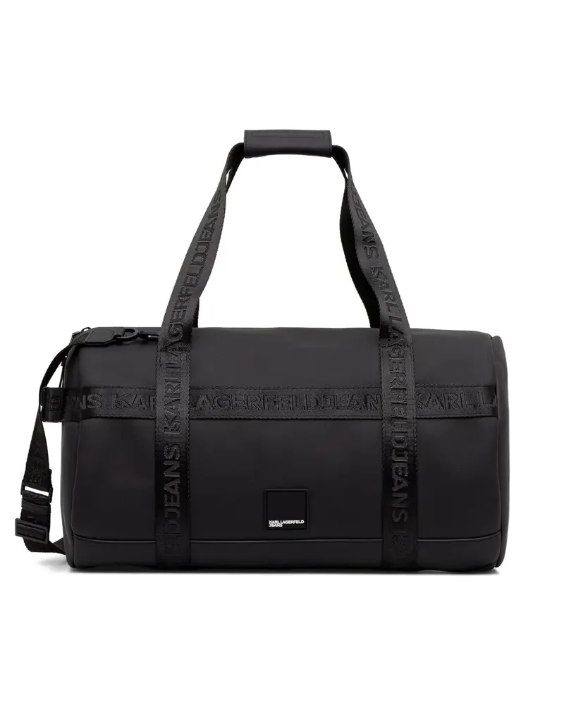 Karl Lagerfeld Reisetasche mit Logo-Streifen - Schwarz Schwarz