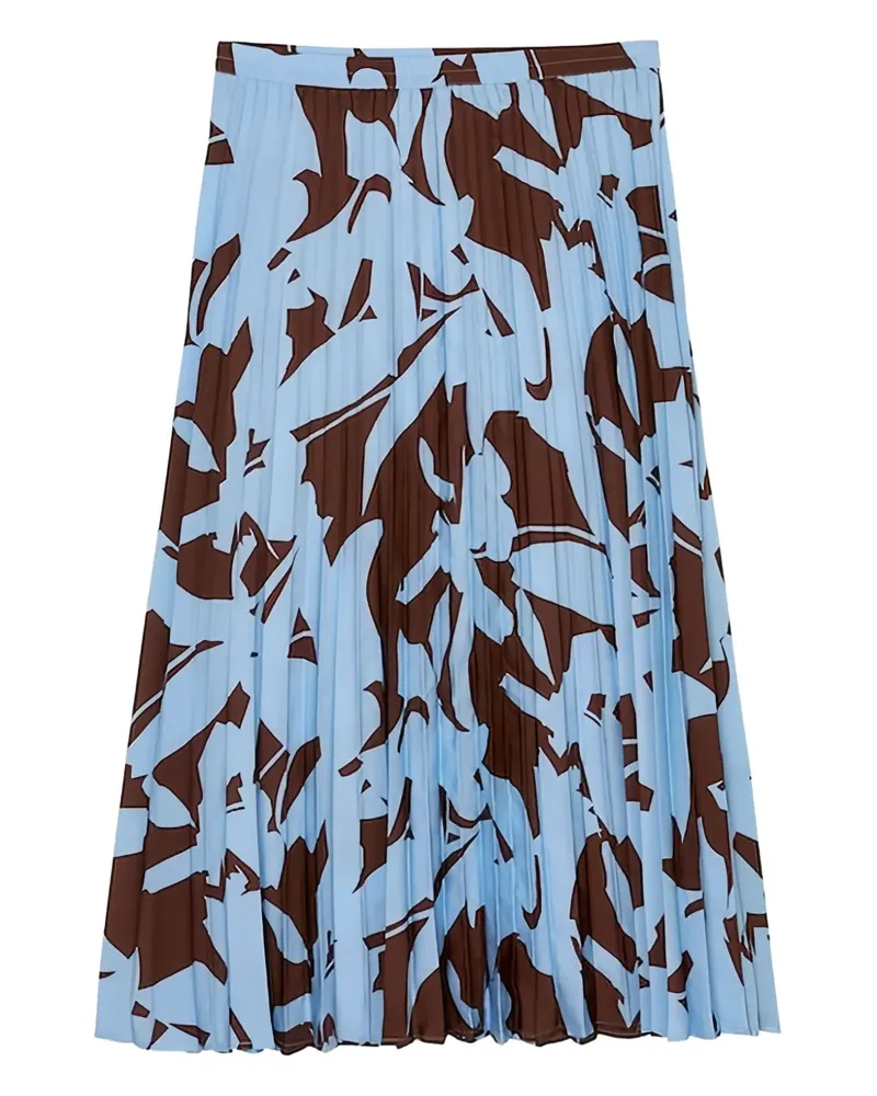 Marc O'Polo Faltenrock mit abstraktem Print - Blau Blau