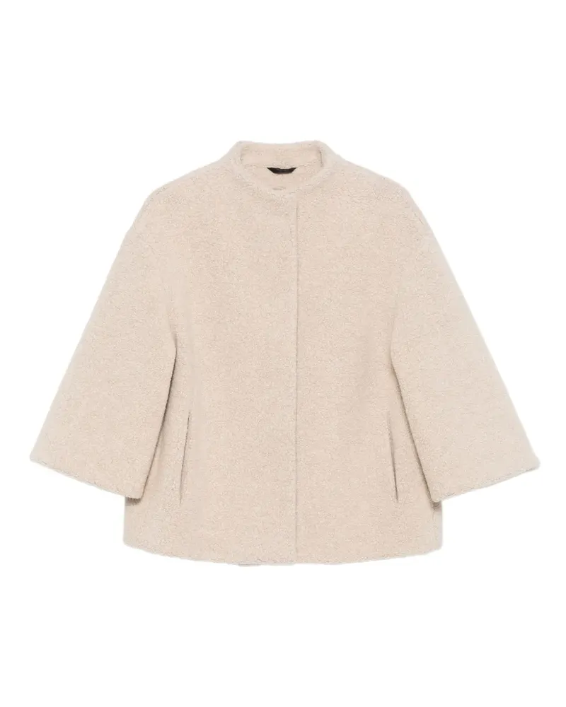 Cinzia Rocca Bouclé-Jacke mit Glockenärmeln - 07 BEIGE 07