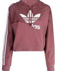 adidas Cropped-Hoodie mit Kordelzug Rot