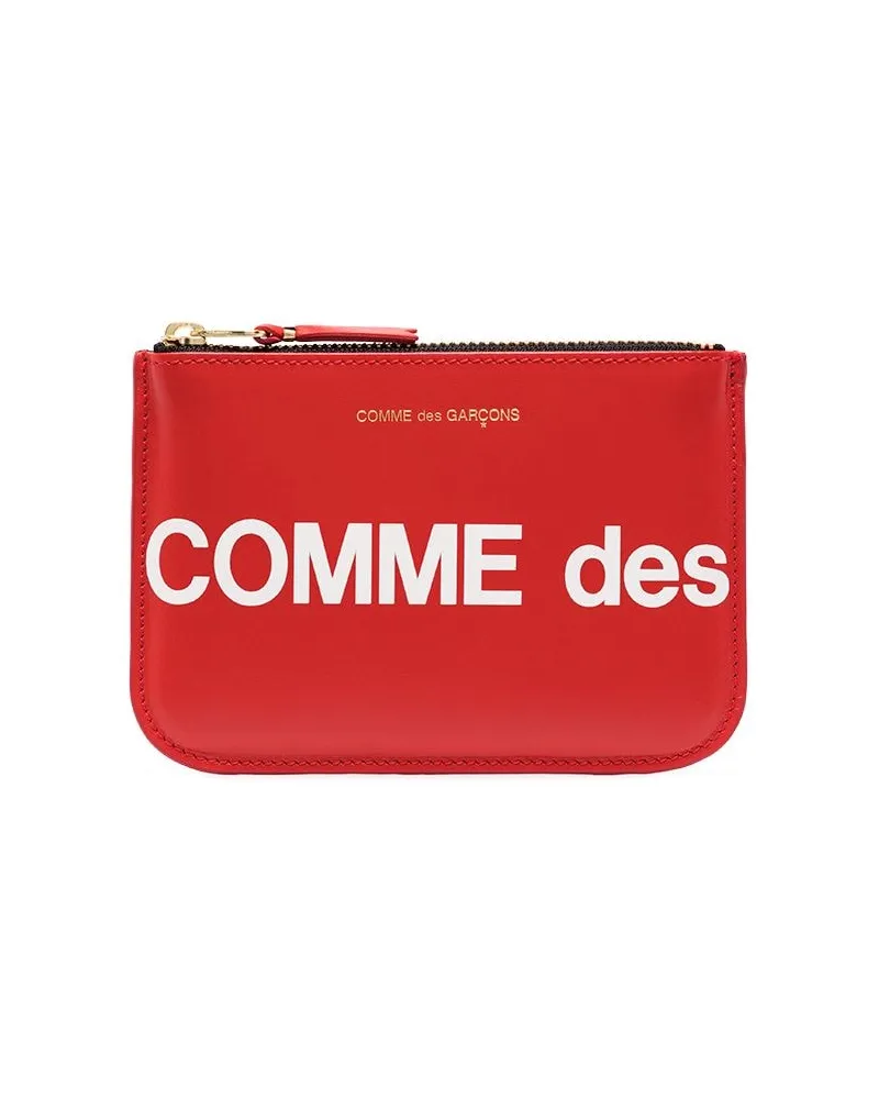 Comme des Garçons Kleine Clutch mit Logo-Print - Rot Rot