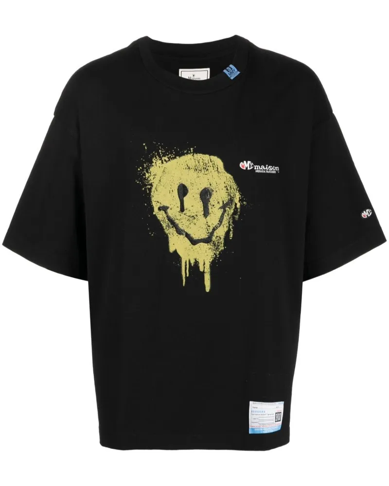 MIHARAYASUHIRO T-Shirt mit grafischem Print - Schwarz Schwarz