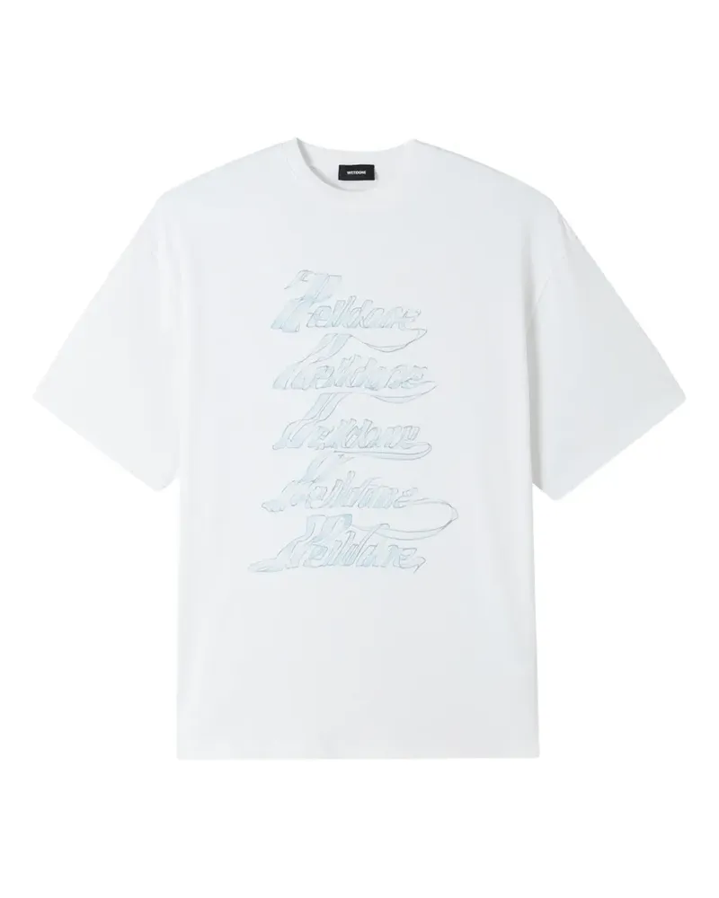 WE 11 DONE T-Shirt mit Logo-Print - Weiß Weiß