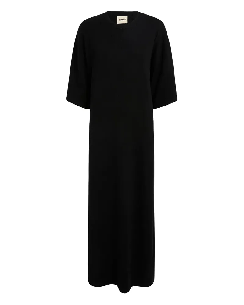 KHAITE Maxikleid mit Rundhalsausschnitt - Schwarz Schwarz