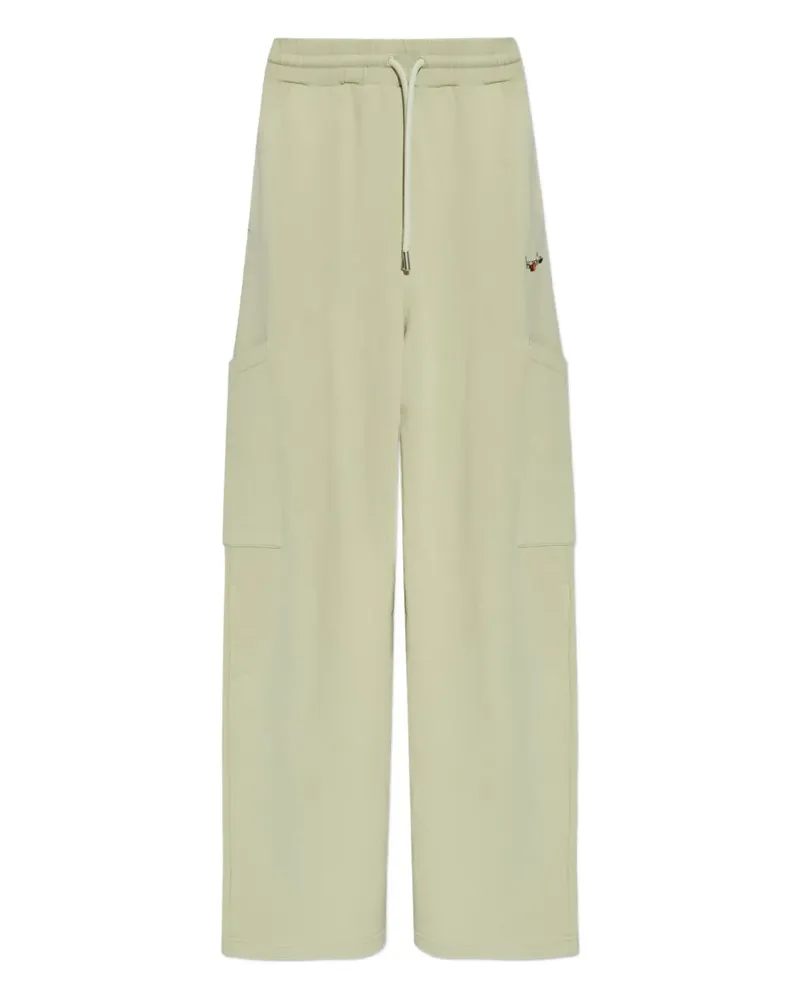 OFF-WHITE logo-embroidered cargo pants - Grün Grün
