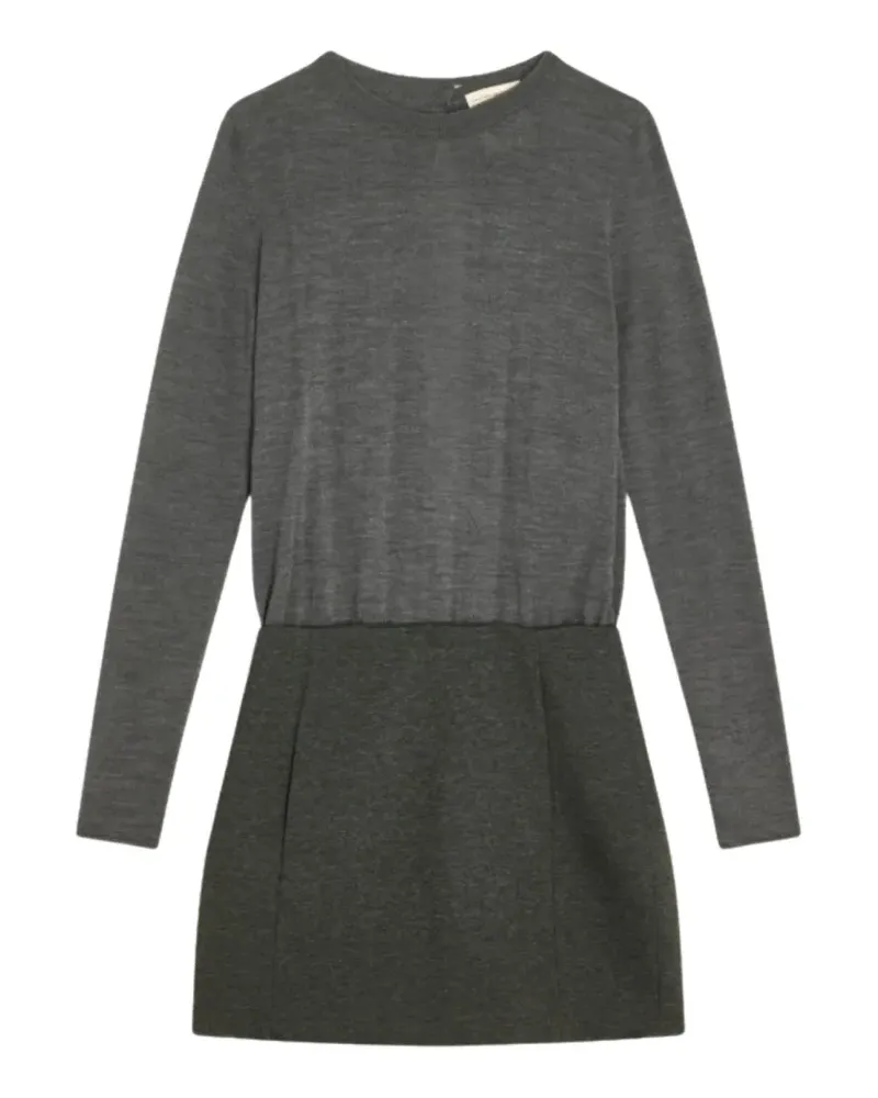 Semicouture Tianna open-back long-sleeved mini dress - Grau Grau