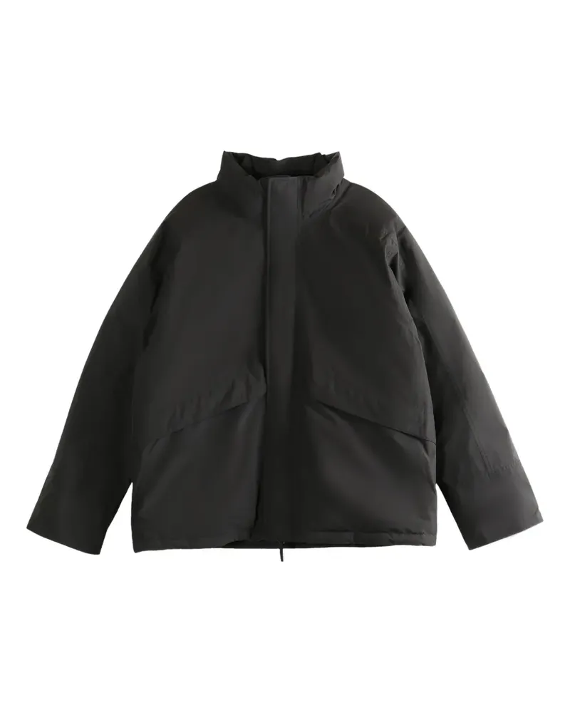 nanamica funnel-neck waterproof jacket - Schwarz Schwarz